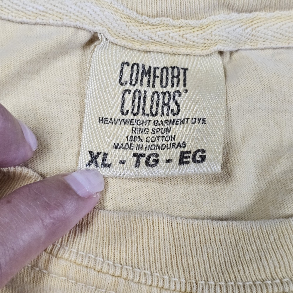 Confort Colors VTG Men's T-Shirt Yellow Snoopy Short Sleeve Sz XL - Picture 6 of 16